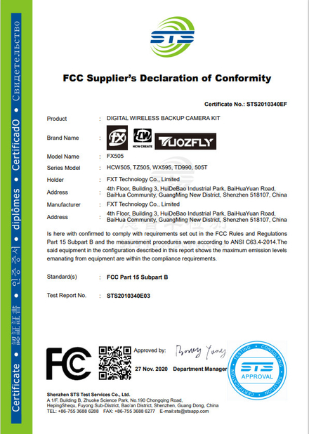 China Shenzhen FXT Technology Co.,Ltd. zertifizierungen